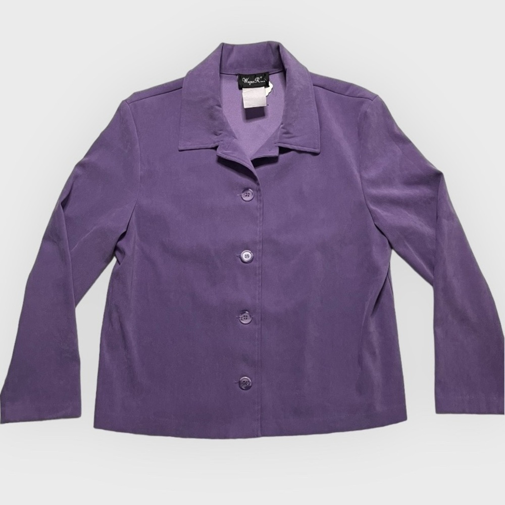 Vintage Wayne R purple button down - Picture 5 of 7
